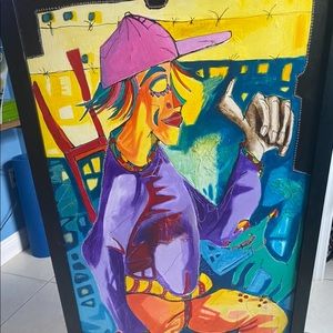 Selling a vibrant vintage painting made by Rony.